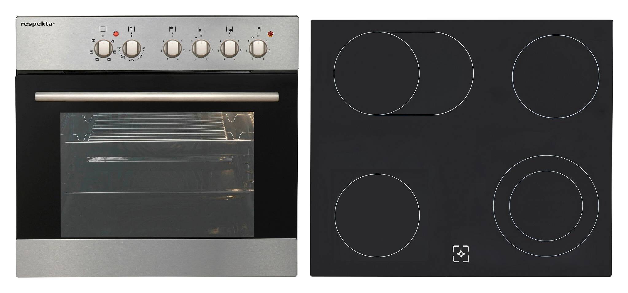 Respekta Küchenblock Premium weiß hochglänzend B/H/T: ca. 280x200x60 cm