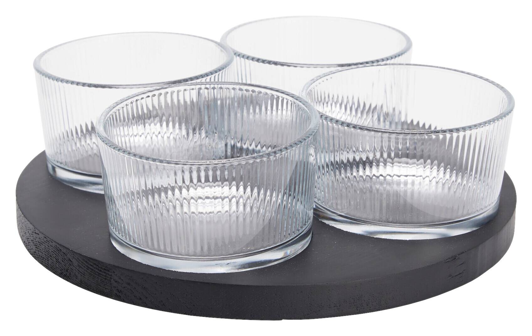 Servierset 5tlg. transparent Glas