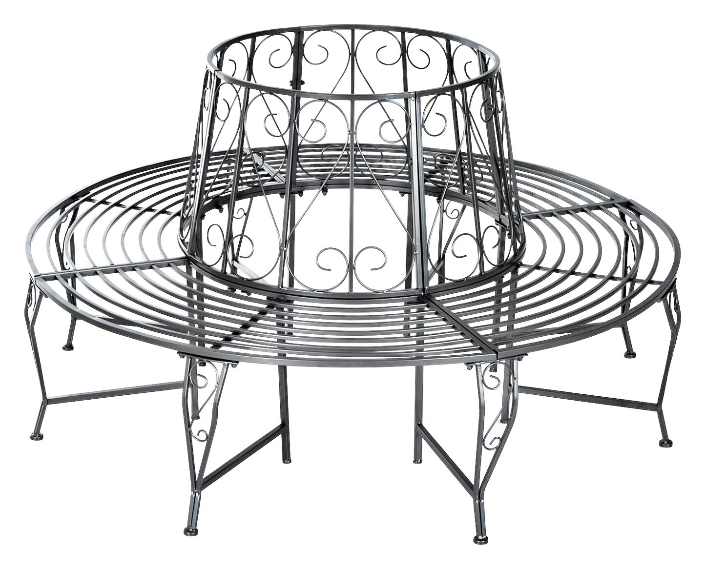 Outsunny Gartenbank silber Metall H/D: ca. 90x160 cm