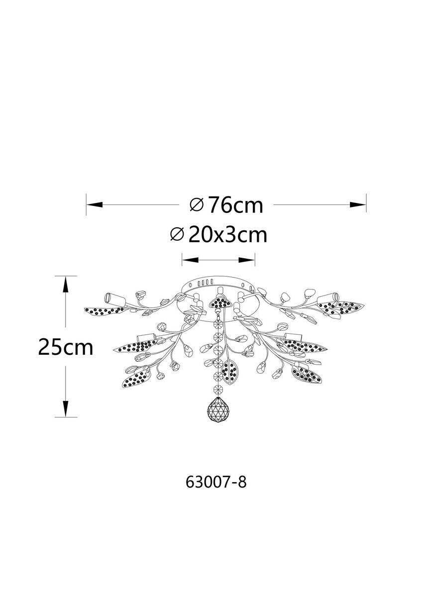 GLOBO Deckenventilator schwarz Metall B/H/L: ca. 65x20x65 cm