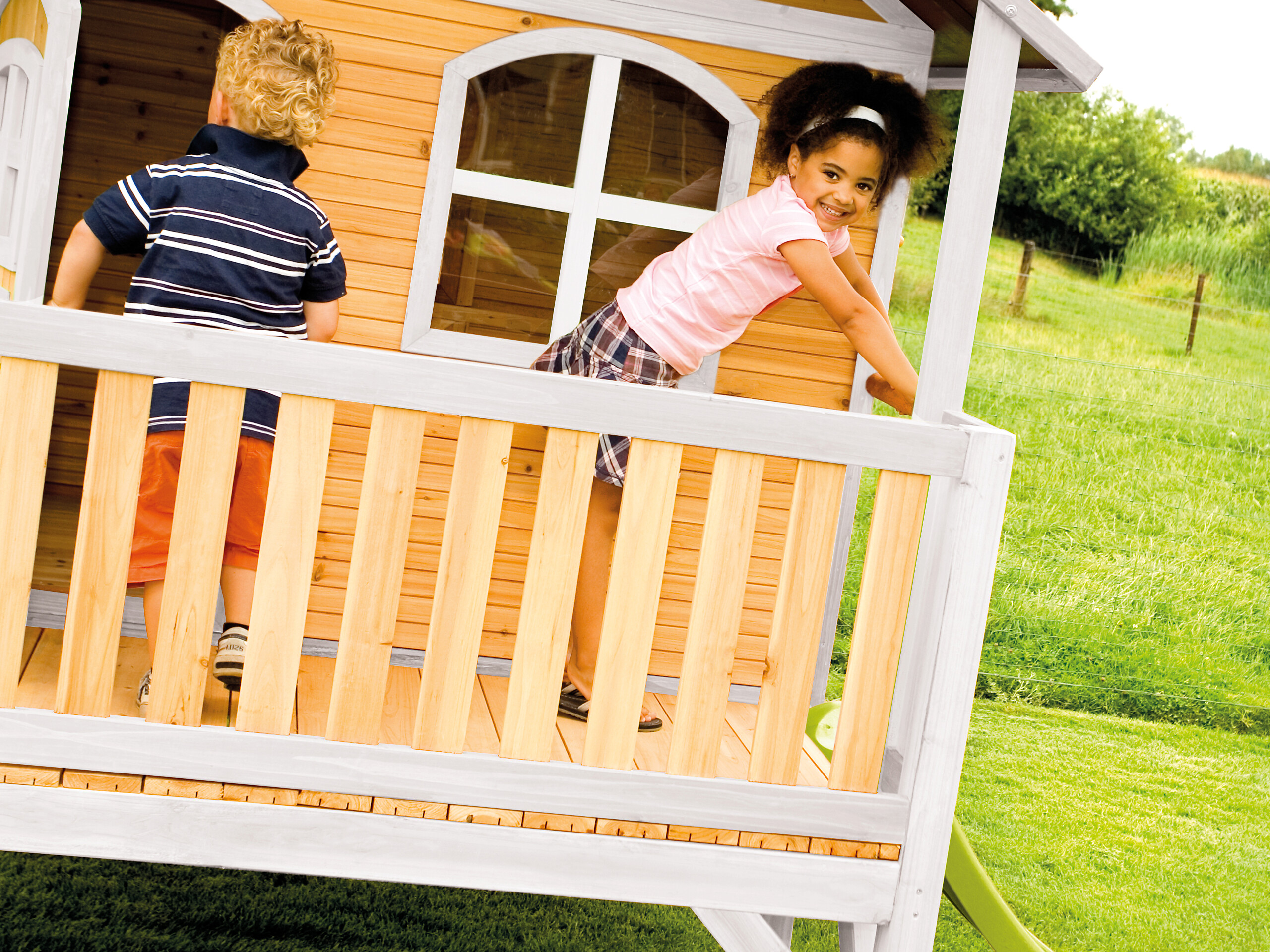 AXI Spielhaus Stef braun B/H/L: ca. 349x233x212 cm