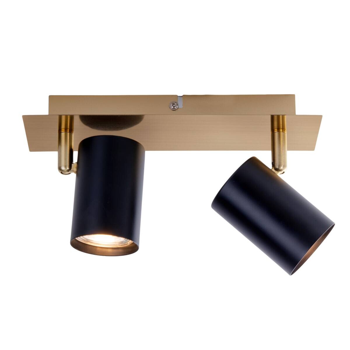 Näve Leuchten Deckenleuchte 1394822 gold schwarz Metall B/H/T: ca. 7x13,5x24 cm GU10 2 Brennstellen