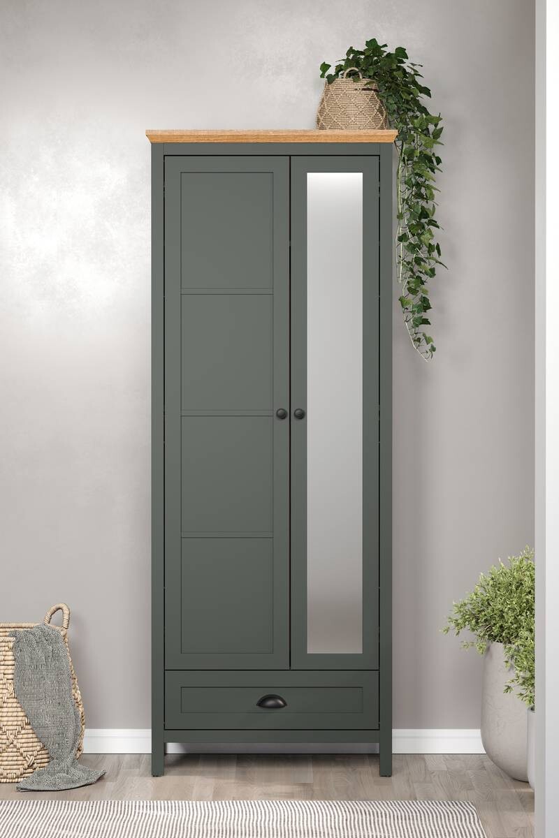 Garderobenschrank Stanton tannengrün Eiche Evoke Coast Nachbildung B/H/T: ca. 77x198x39 cm Garderobenschrank Stanton tannengrün Eiche Evoke Coast Nachbildung B/H/T: ca. 77x198x39 cm