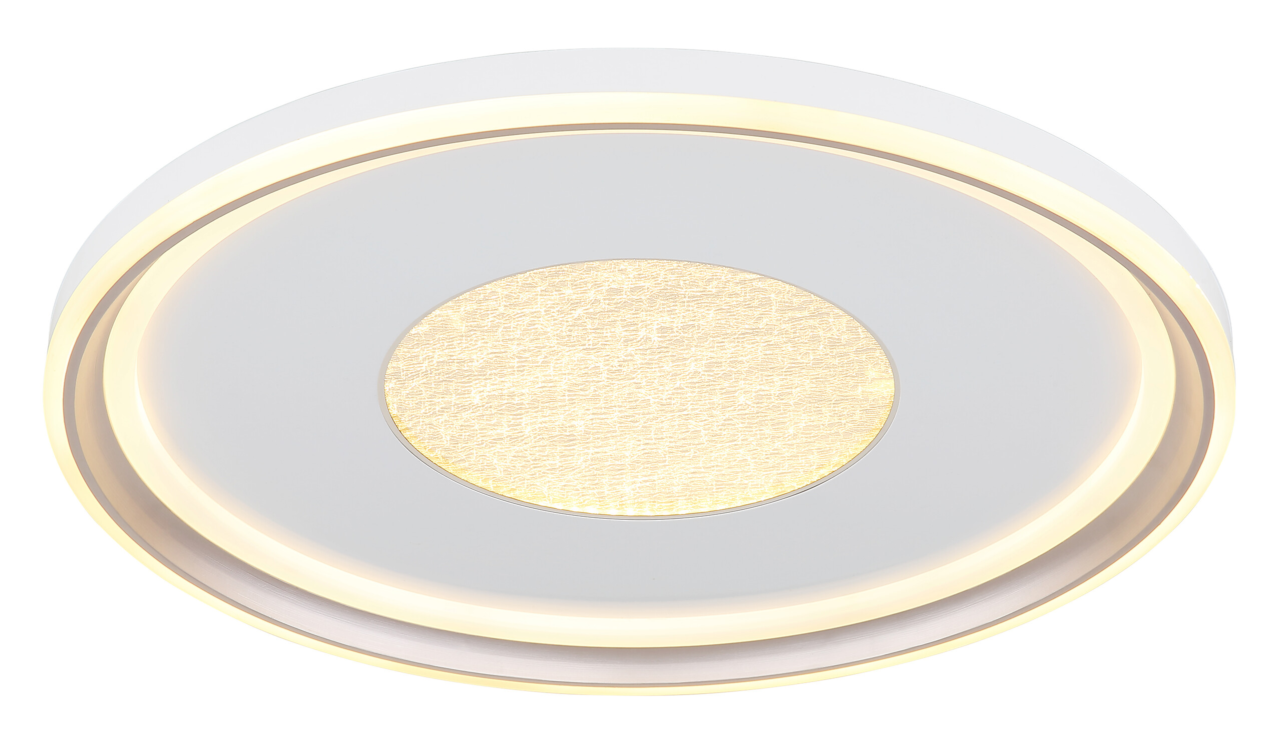 GLOBO Deckenleuchte Opal champagner weiß Metall Kunststoff Acryl H/D: ca. 6,5x59 cm 1 Brennstellen