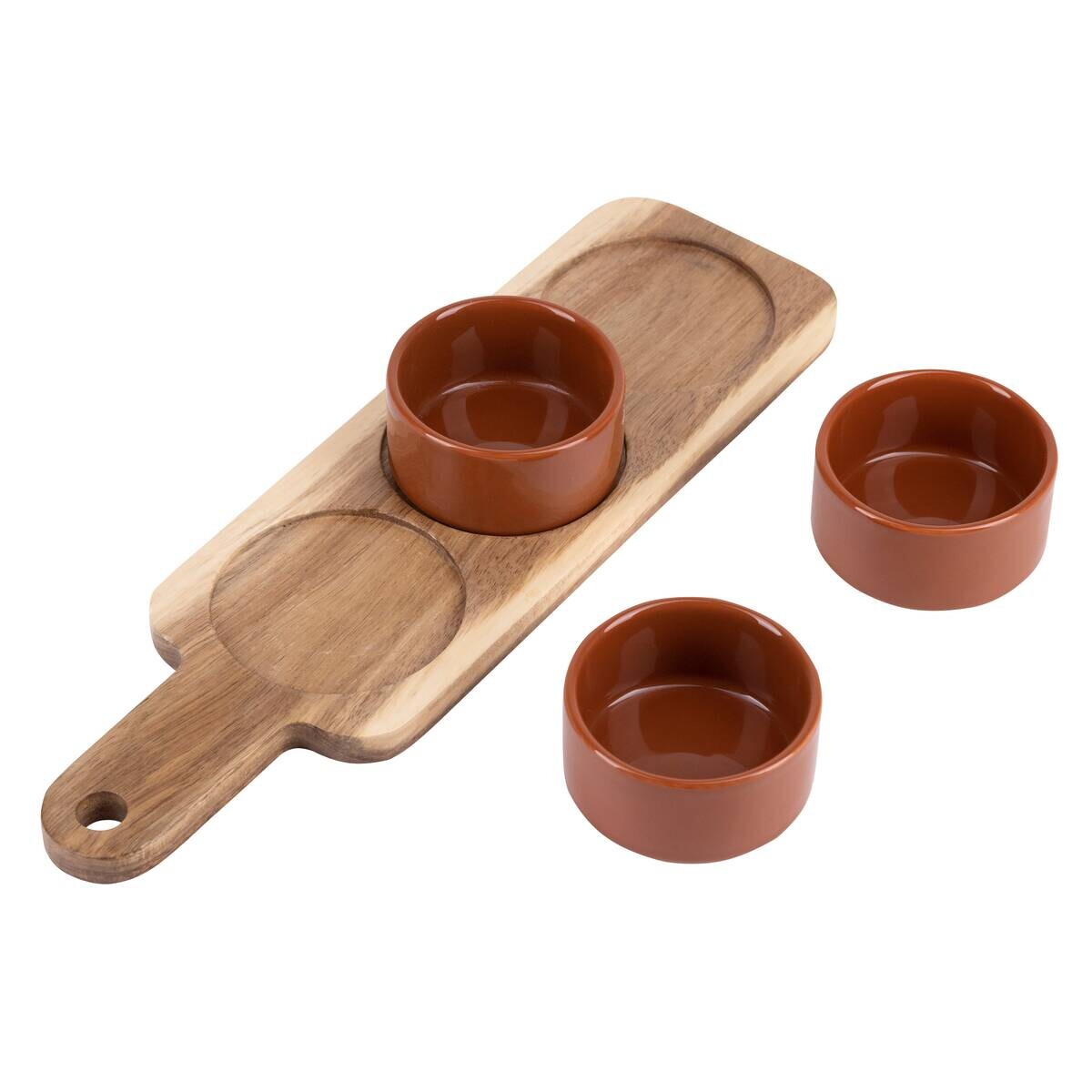 SAN IGNACIO Schalenset AGROS braun Steinzeug D: ca. 8 cm