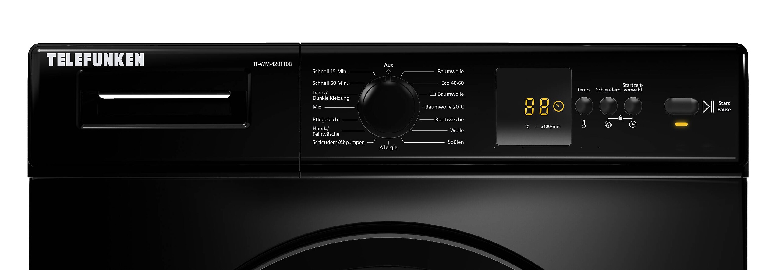 TELEFUNKEN Waschmaschine TF-WM-4201T0B schwarz B/H/T: ca. 60x85x50 cm ca. 5 kg