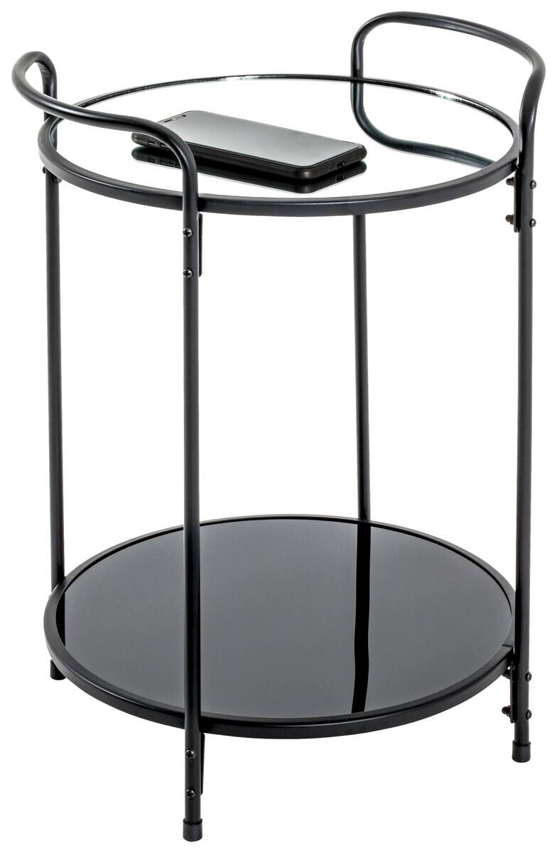 Beistelltisch schwarz H/D: ca. 50x37 cm Beistelltisch schwarz H/D: ca. 50x37 cm