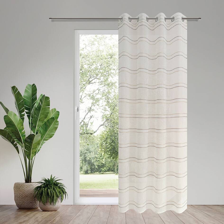 Ösenvorhang Bamberg natur B/L: ca. 140x245 cm