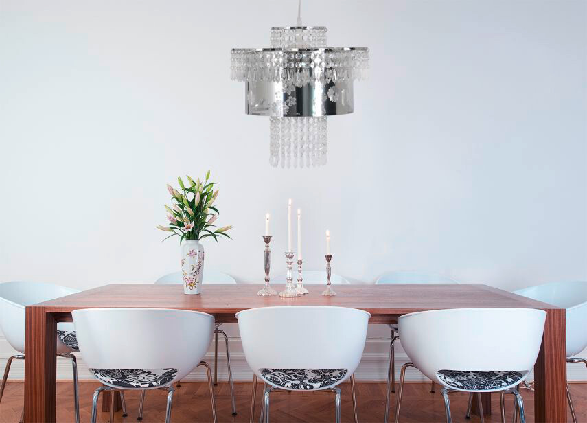 Näve Leuchten Pendelleuchte NV7048542 Chrom Metall H/L/D: ca. 155,5x120x32 cm E27 1 Brennstellen