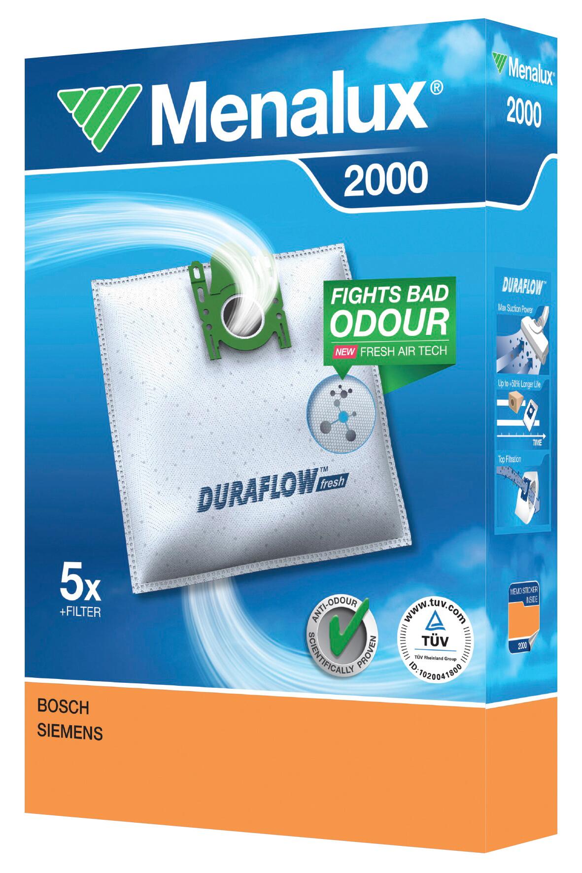 Menalux Staubsaugerbeutel 2000 Kunststoff