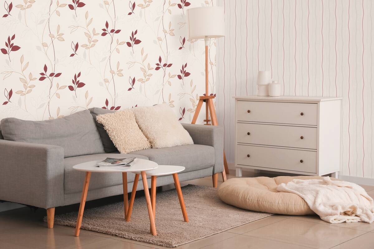 A.S.Creation Vliestapete rot beige B/H/D: ca. 53x1005x9,6 cm