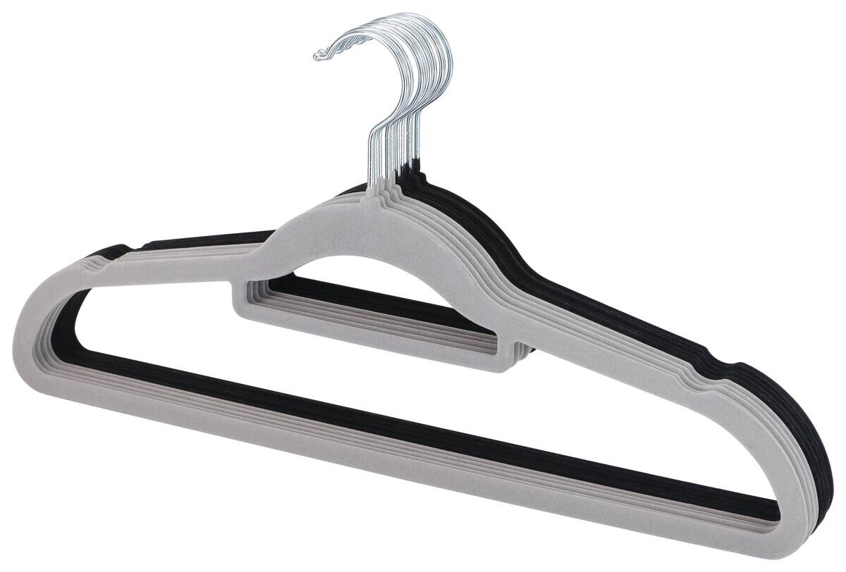 Kleiderbügel grau Kunststoff