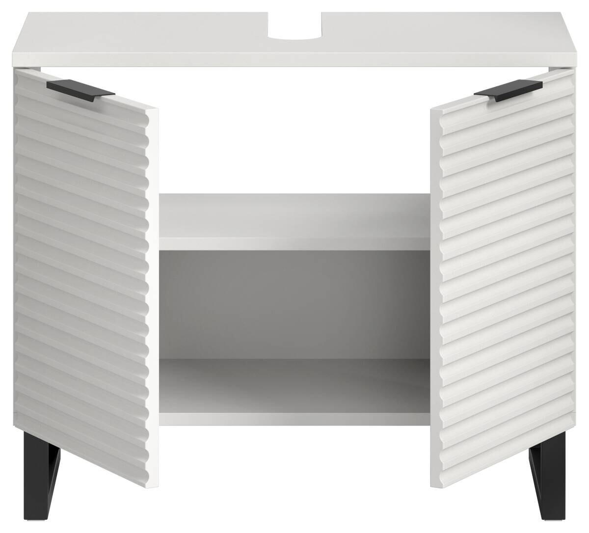 Waschbeckenunterschrank Riff weiß B/H/T: ca. 70x59x34 cm