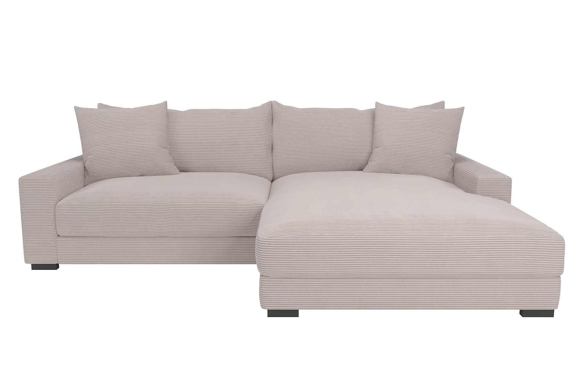 Ecksofa beige-grau Microfaser B/H/T: ca. 261x83x180 cm