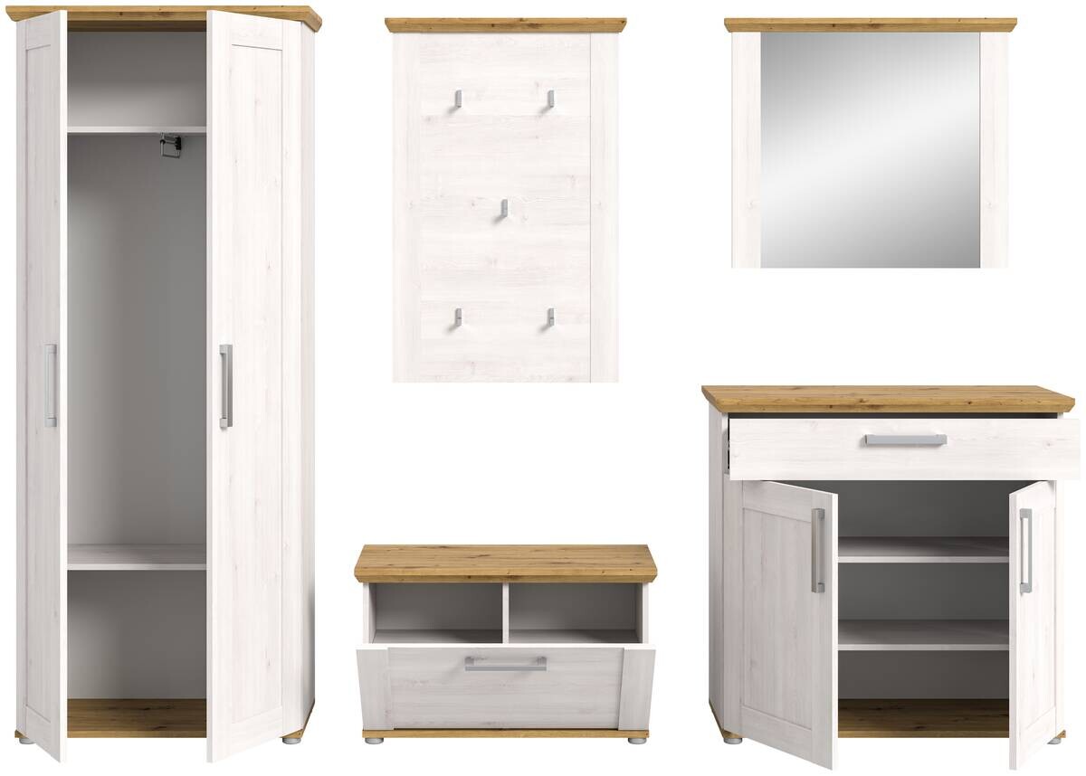 Garderobe Verona Sibiu Lärche Nachbildung Eiche Artisan Nachbildung B/H/T: ca. 285x196x39 cm