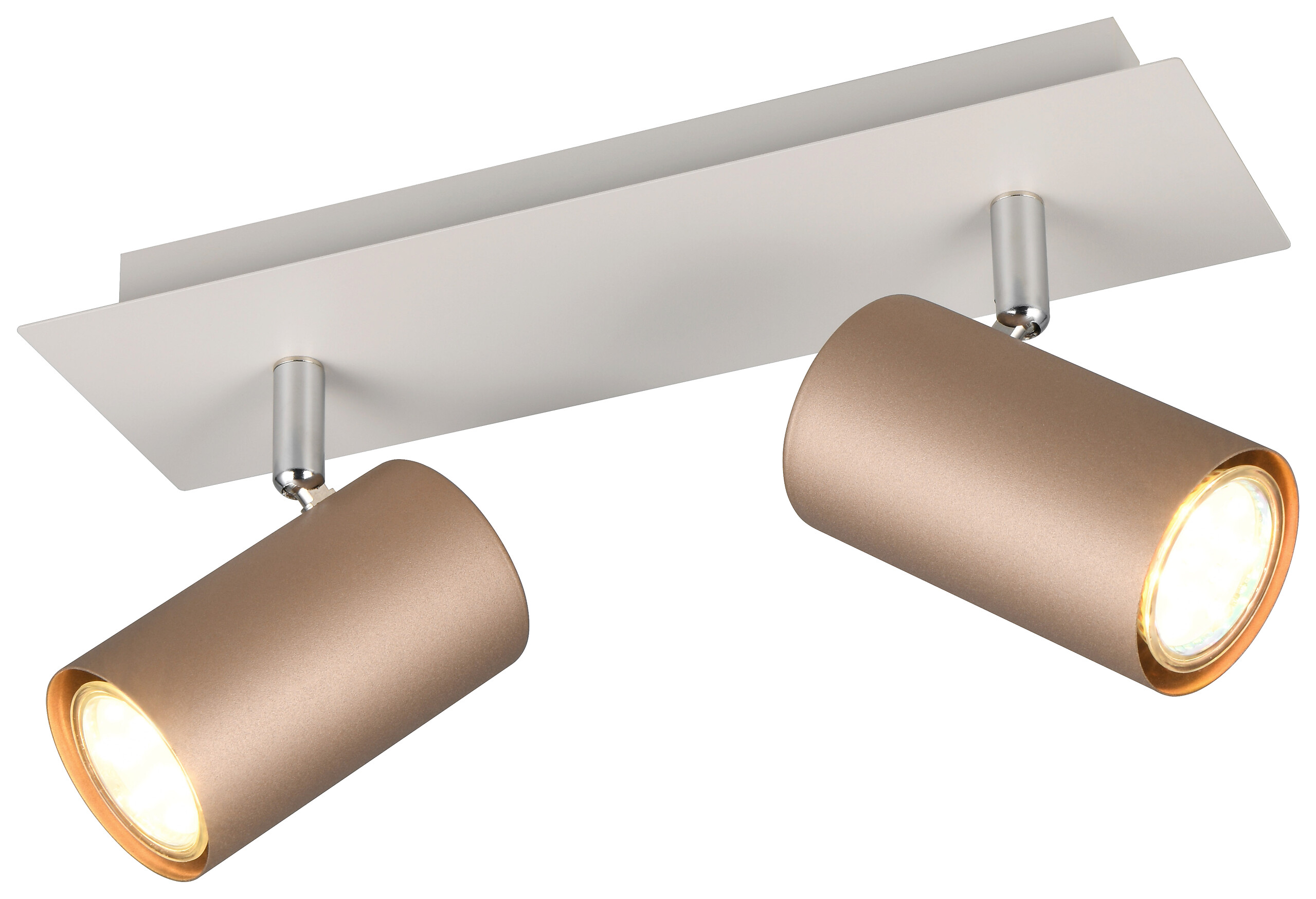 Reality Leuchten Spots Marley kaffee Metall B/H/L: ca. 30x15x9 cm null 2 Brennstellen