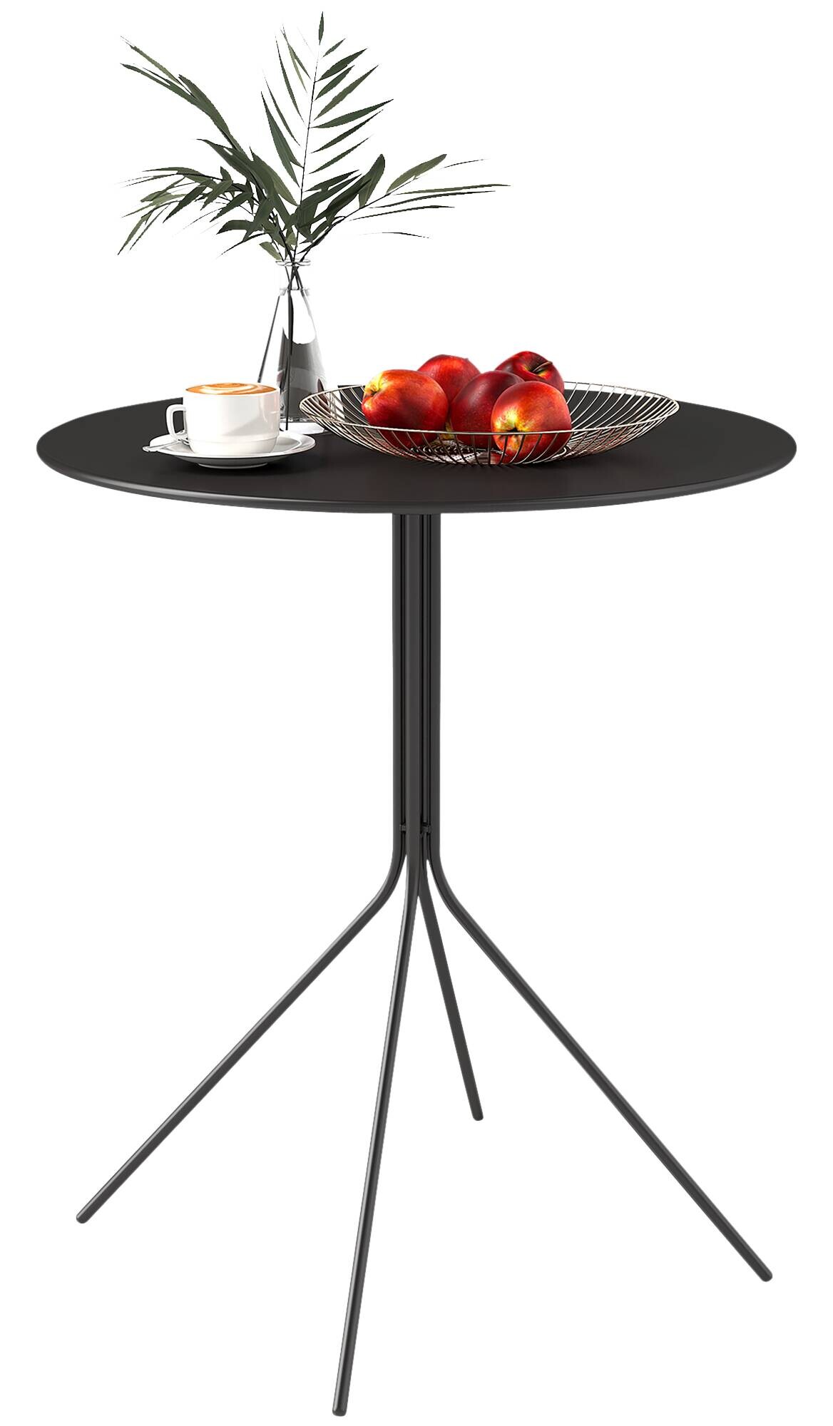 Outsunny Gartentisch schwarz Stahl B/H/L: ca. 60x71x60 cm