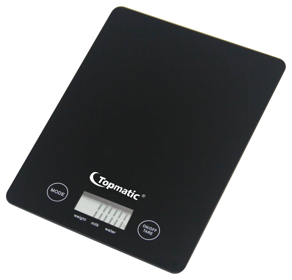 Topmatic Küchenwaage schwarz Glas B/L: ca. 15x20 cm