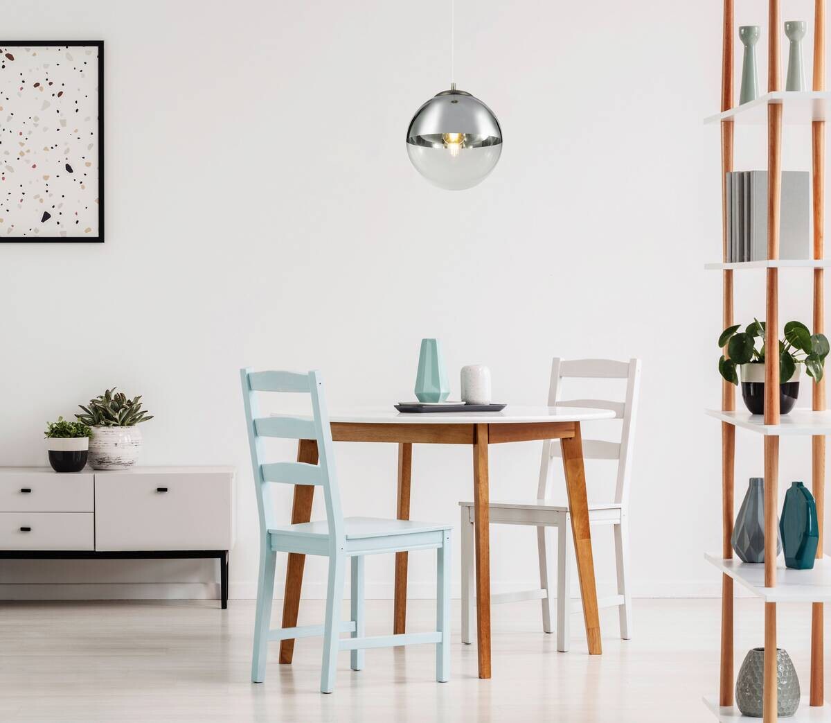 GLOBO Pendelleuchte nickel matt Metall H/D: ca. 120x25 cm E27 1 Brennstellen