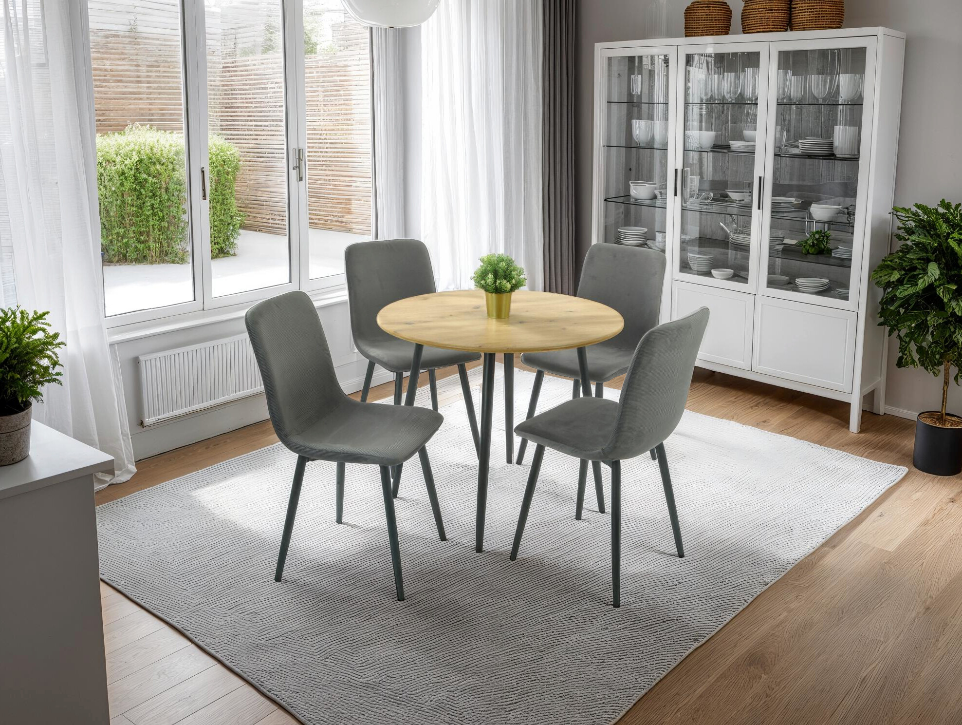 Esstisch Hagen Eiche schwarz B/H: ca. 90x76 cm