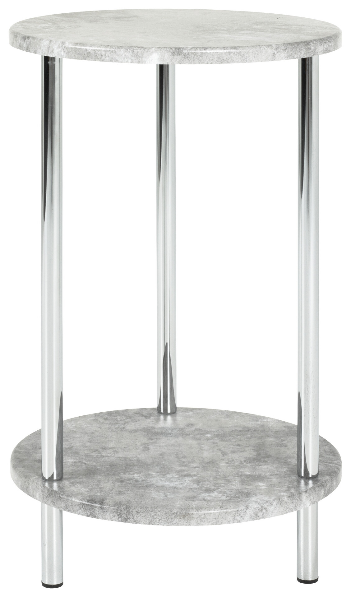 Beistelltisch  Beton Optik Chrom Optik H/D: ca. 50x30 cm