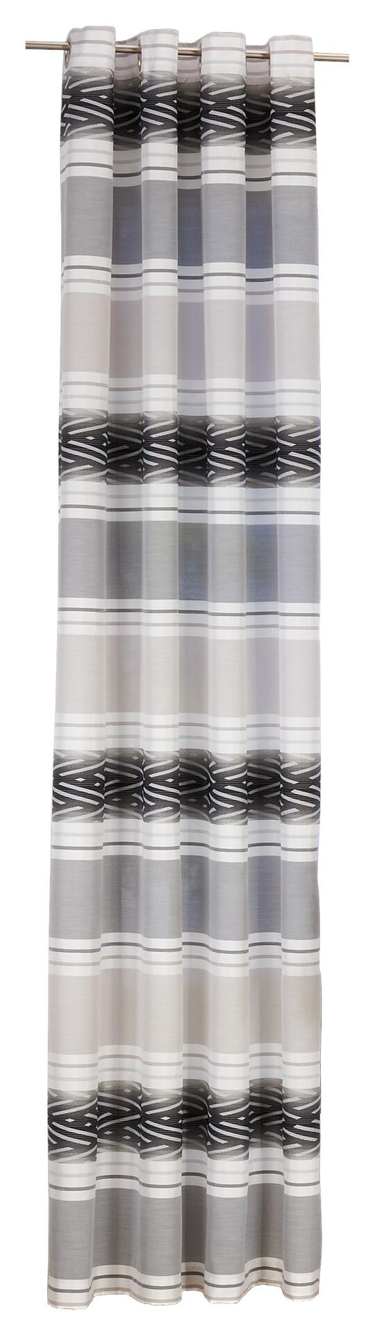 POCOline Ösenvorhang Sharon anthrazit B/L: ca. 140x245 cm