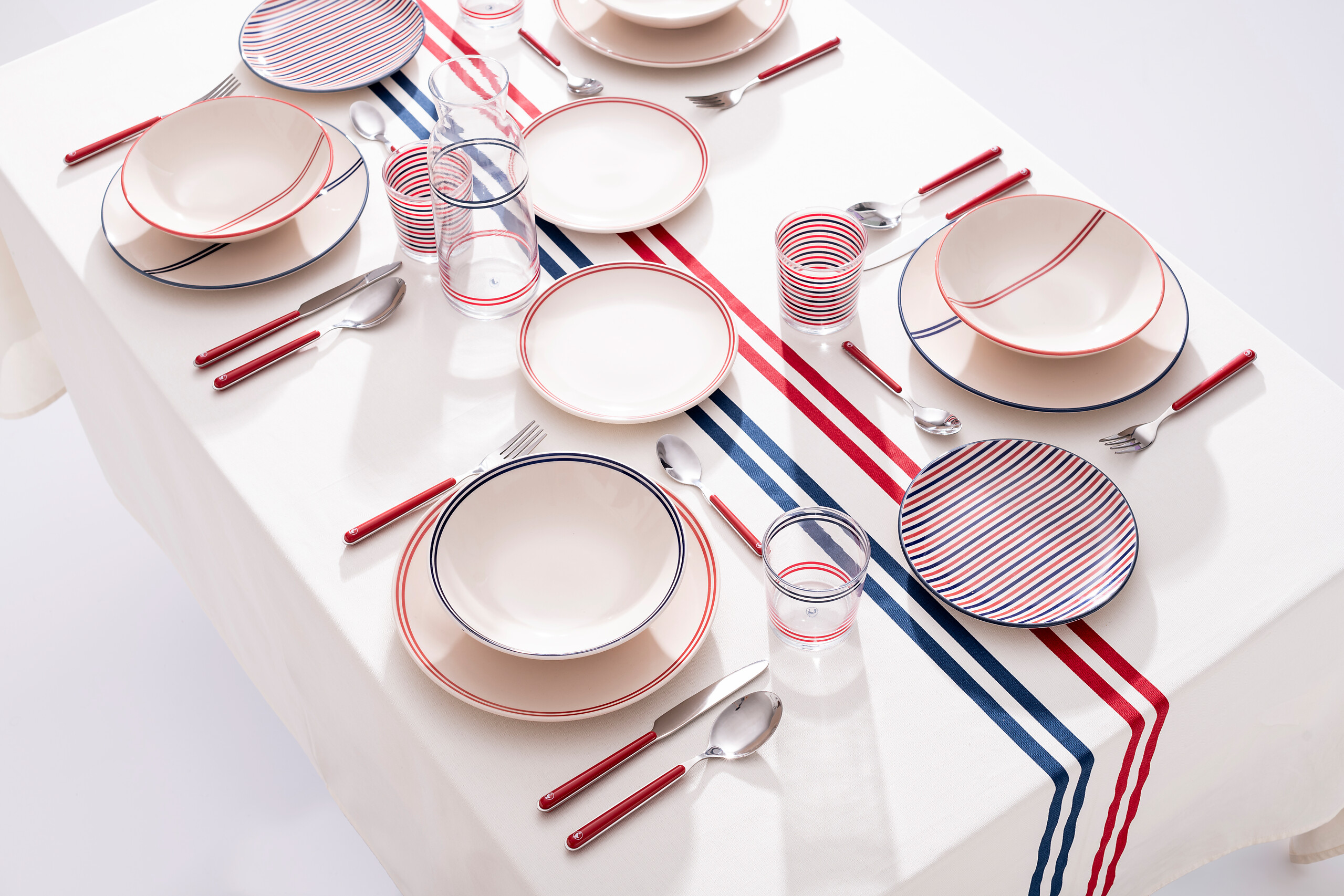 EL GANSO Besteckset APARTAMENTO rot Edelstahl 16 tlg.