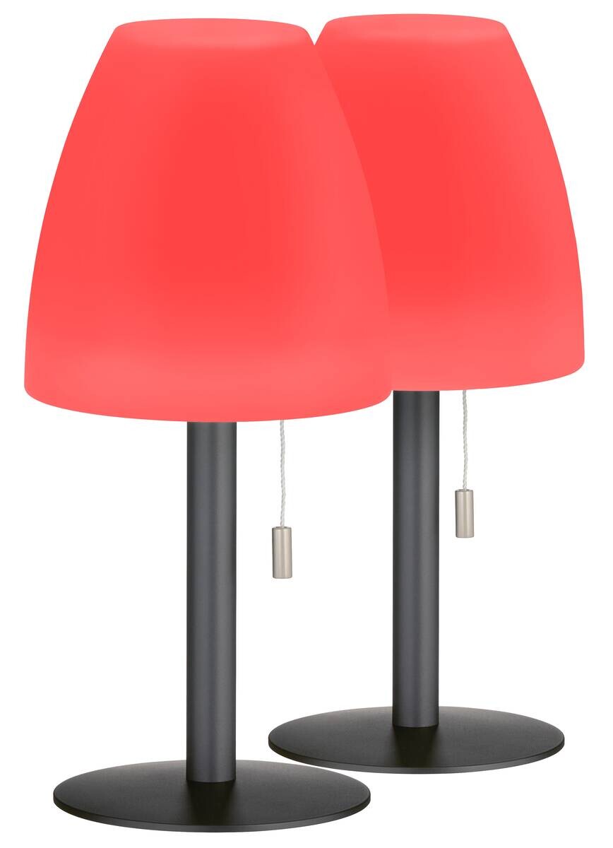 easy! by FHL Tischleuchte 850247 Fiumara anthrazit weiß Metall Kunststoff H/D: ca. 30x14 cm 1 Brennstellen