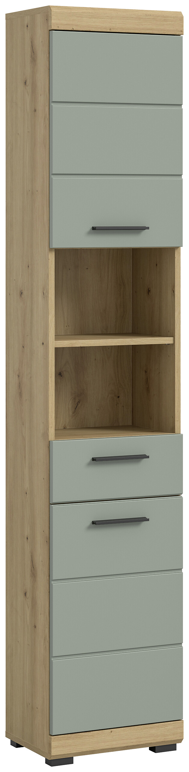 Badhochschrank Scout Eiche Artisan Nachbildung salbei Nachbildung B/H/T: ca. 37x191x31 cm