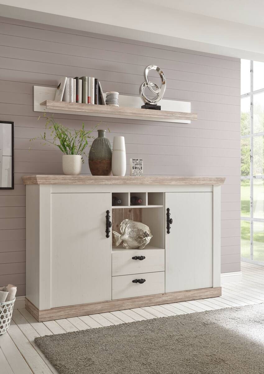 Sideboard Florenz weiß Pinie B/H/T: ca. 167x104x44 cm