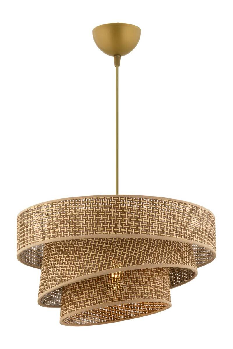 Opviq Pendelleuchte Couper beige Baumwolle Metall B/H/L: ca. 40x72x40 cm E27 1 Brennstellen