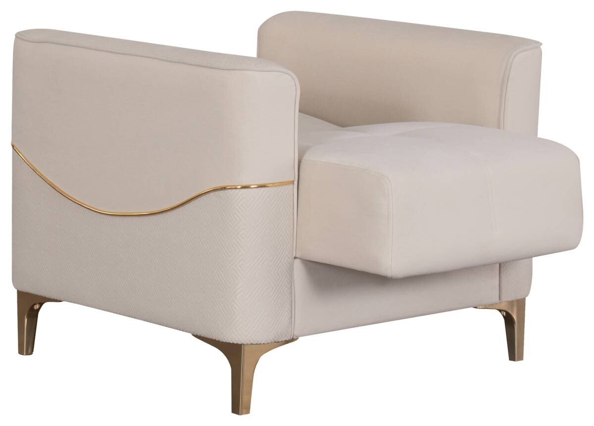 Sofa 3-2-1 Salda beige Microfaser