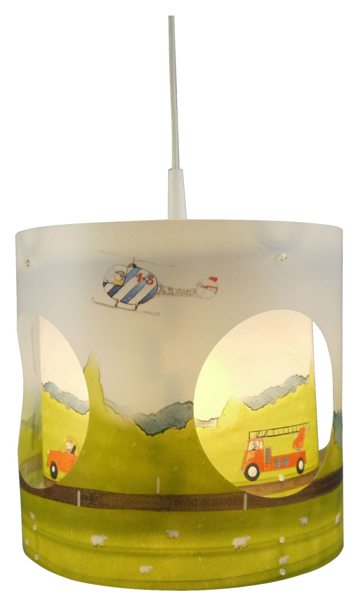 Niermann Dreh-Pendelleuchte Automobile multicolor Kunststoff D: ca. 25 cm E27 1 Brennstellen