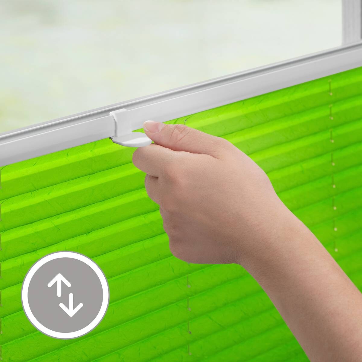 LICHTBLICK Spannplissee grün B/L: ca. 45x130 cm