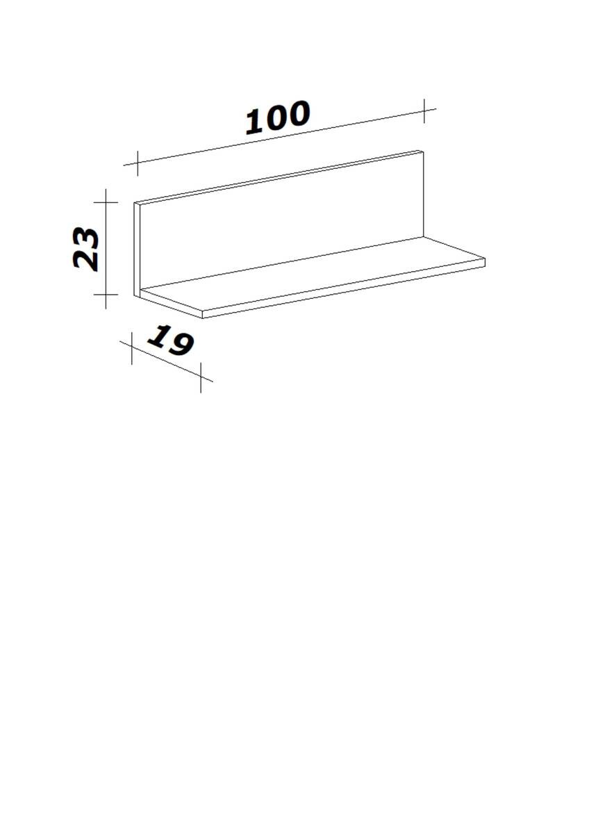 Flex-Well Eckregal Lucca blau B/H/T: ca. 100x23x19 cm