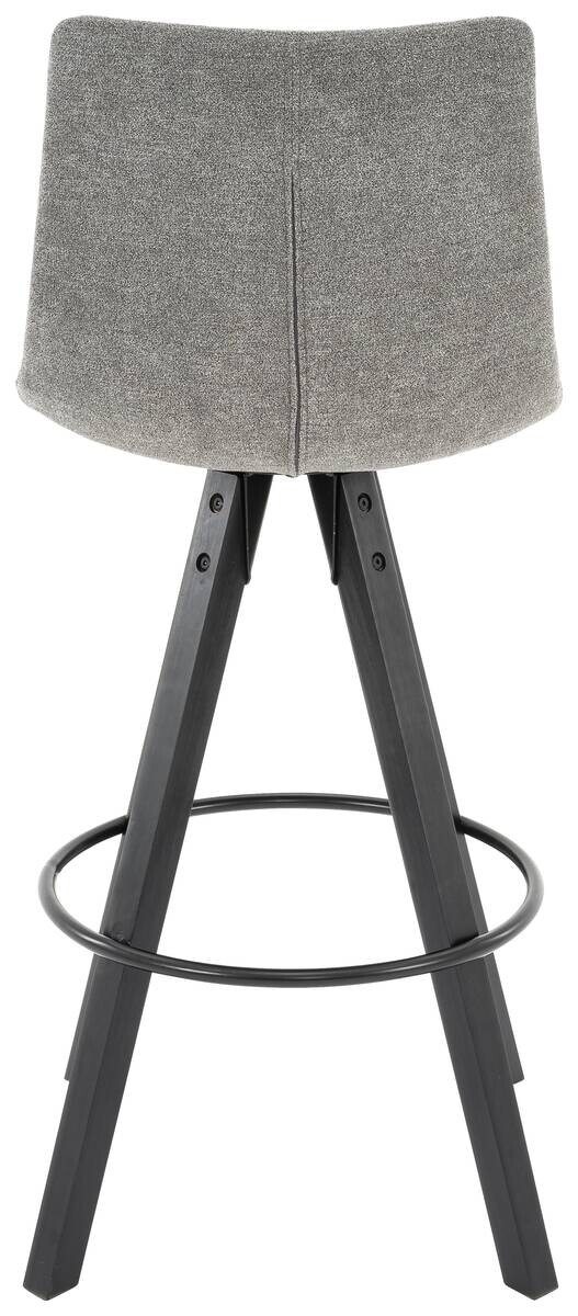 Barhocker FM grau schwarz Microfaser Holz B/H/T: ca. 45x104x54 cm