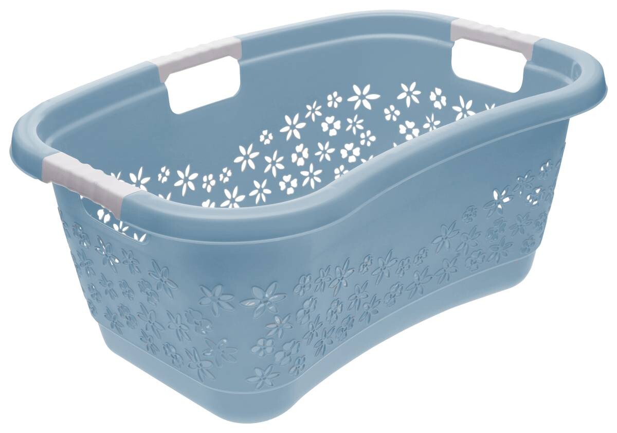 keeeper Wäschekorb blau B/H/L: ca. 45x28,5x65 cm