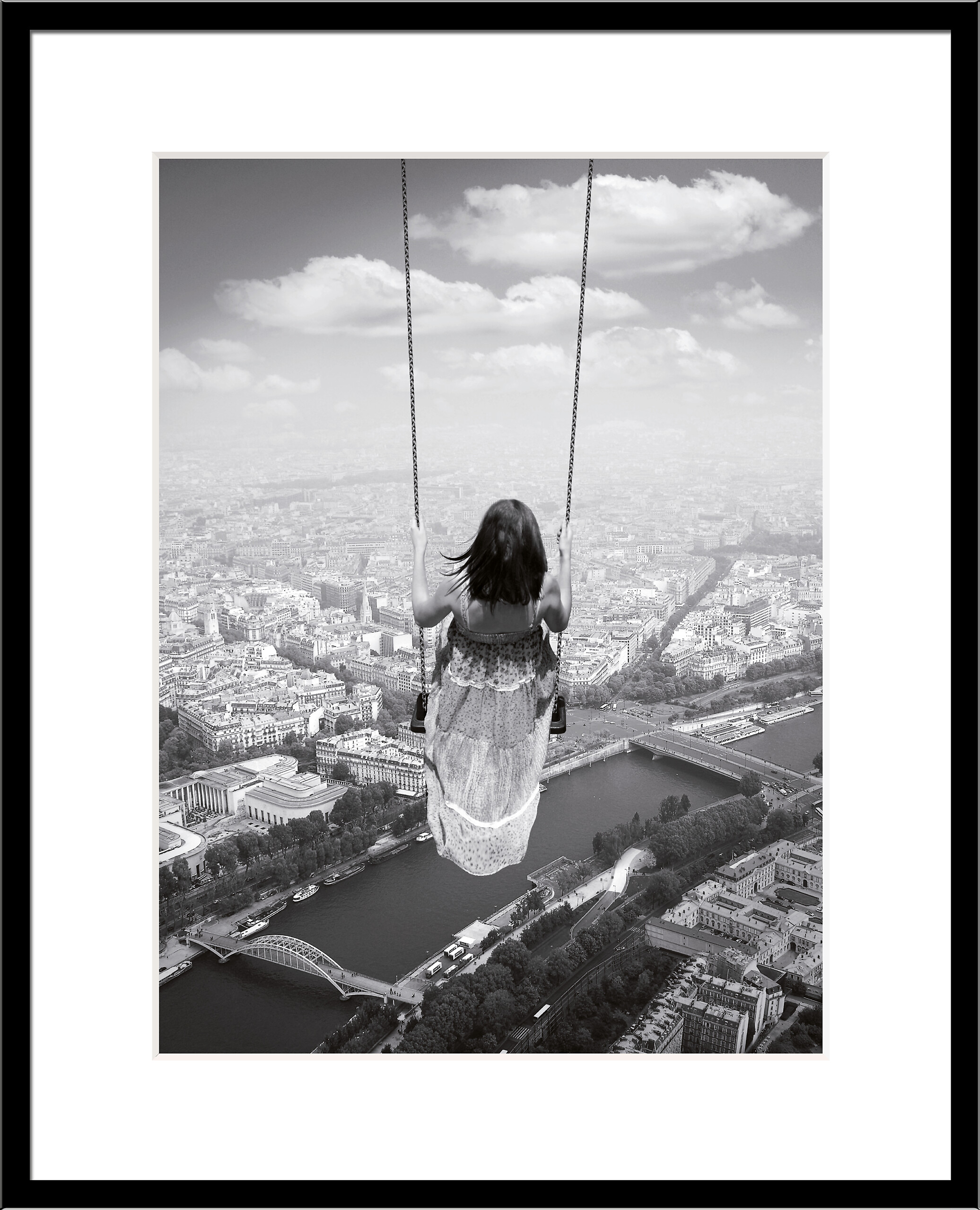 Bilderrahmen schwarz Holz B/L: ca. 40x50 cm