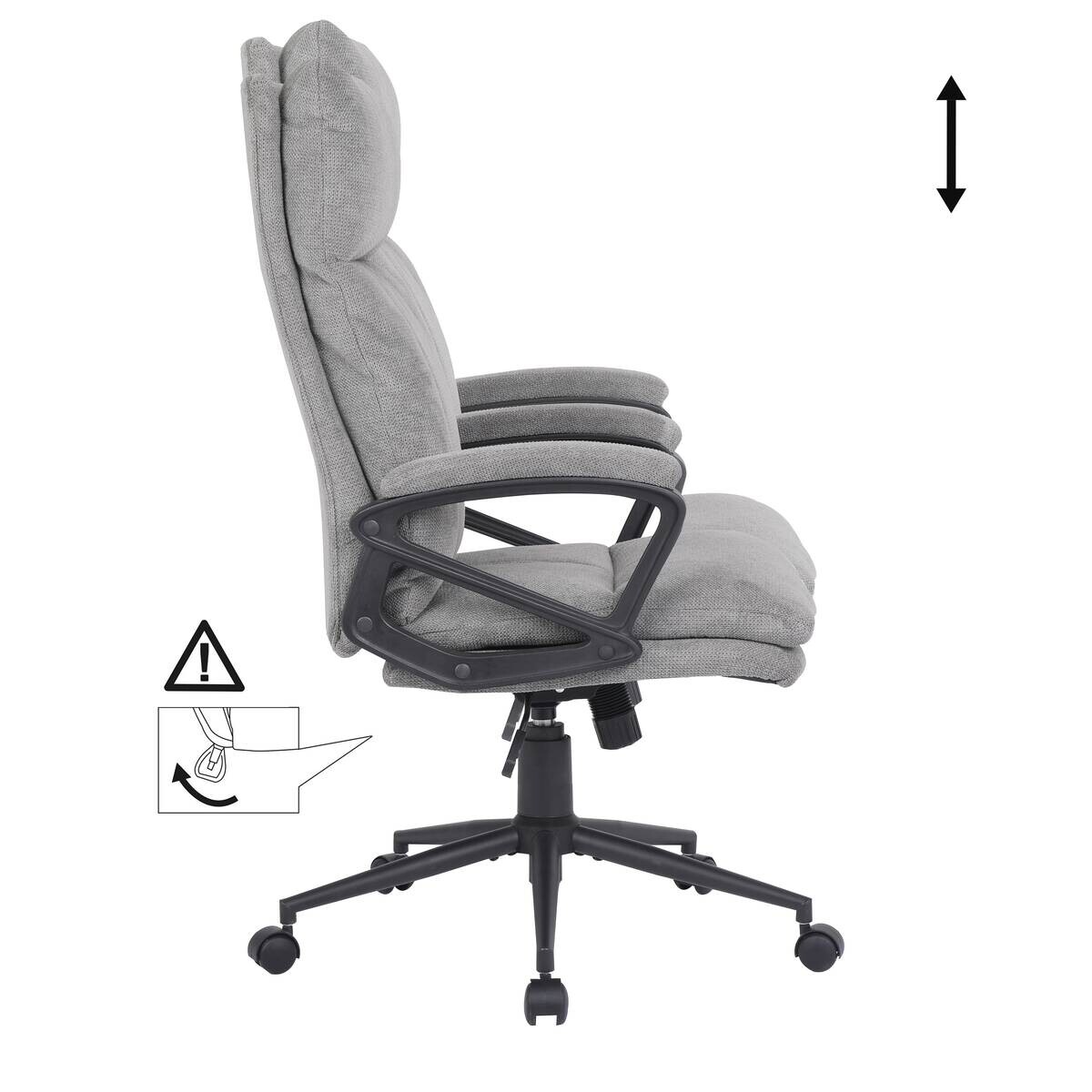 Chefsessel Domi grau Stoff