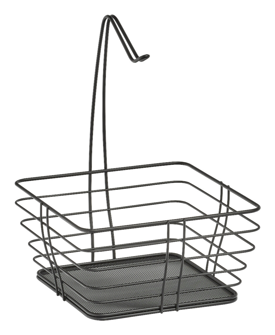 Zeller Obstkorb schwarz Metall B/H/L: ca. 27x36x27 cm