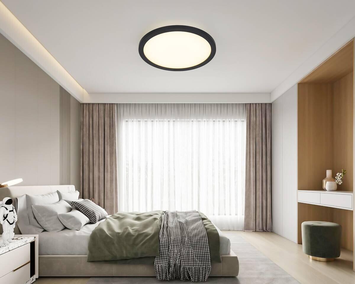 Nolo LED-Deckenpaneel Aria schwarz Kunststoff H/D: ca. 5x30 cm