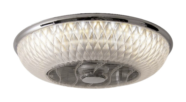 Näve Leuchten LED Ventilatorleuchte NV1379131 klar Edelstahl Kunststoff H/D: ca. 20x50 cm null 1 Brennstellen
