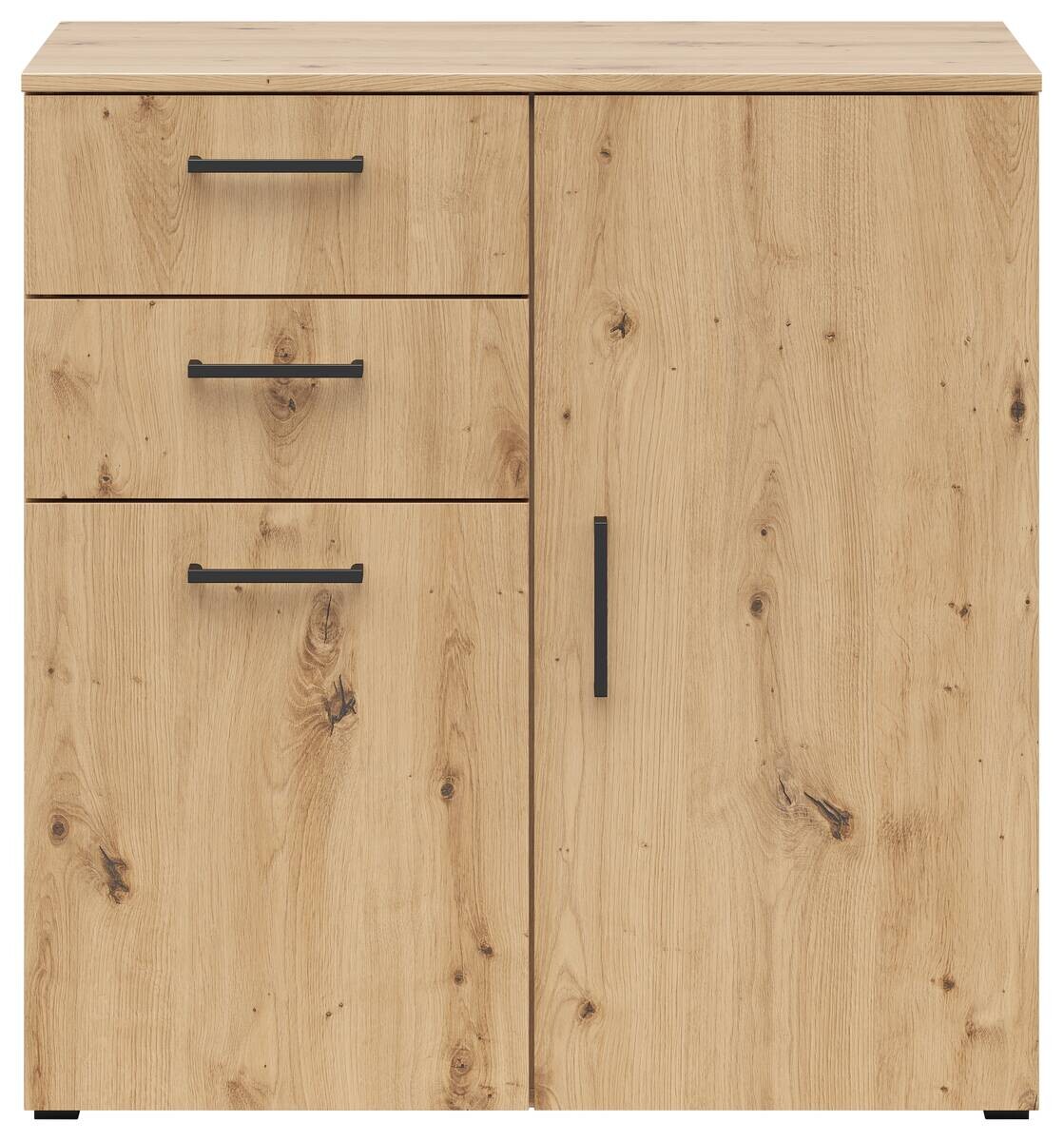 Kommode Multi-Stauraum Typ 26 Eiche Artisan Nachbildung B/H/T: ca. 80x83x40 cm