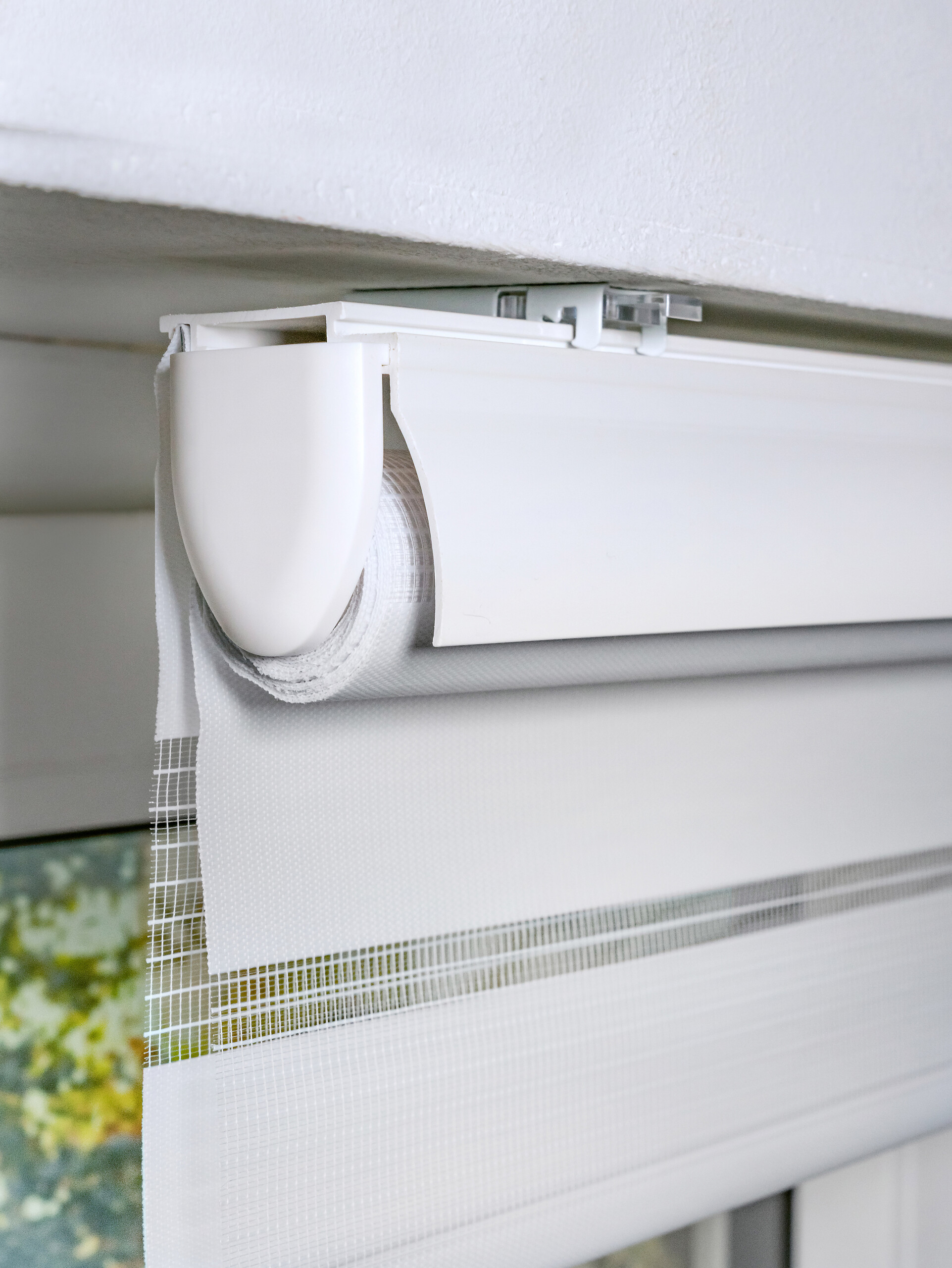 Doppelrollo mit Blende weiß B/L: ca. 60x160 cm