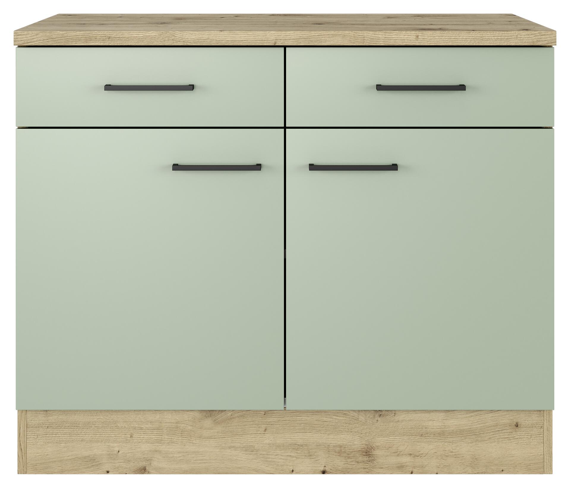 Unterschrank Cara grün B/H/T: ca. 100x85x60 cm