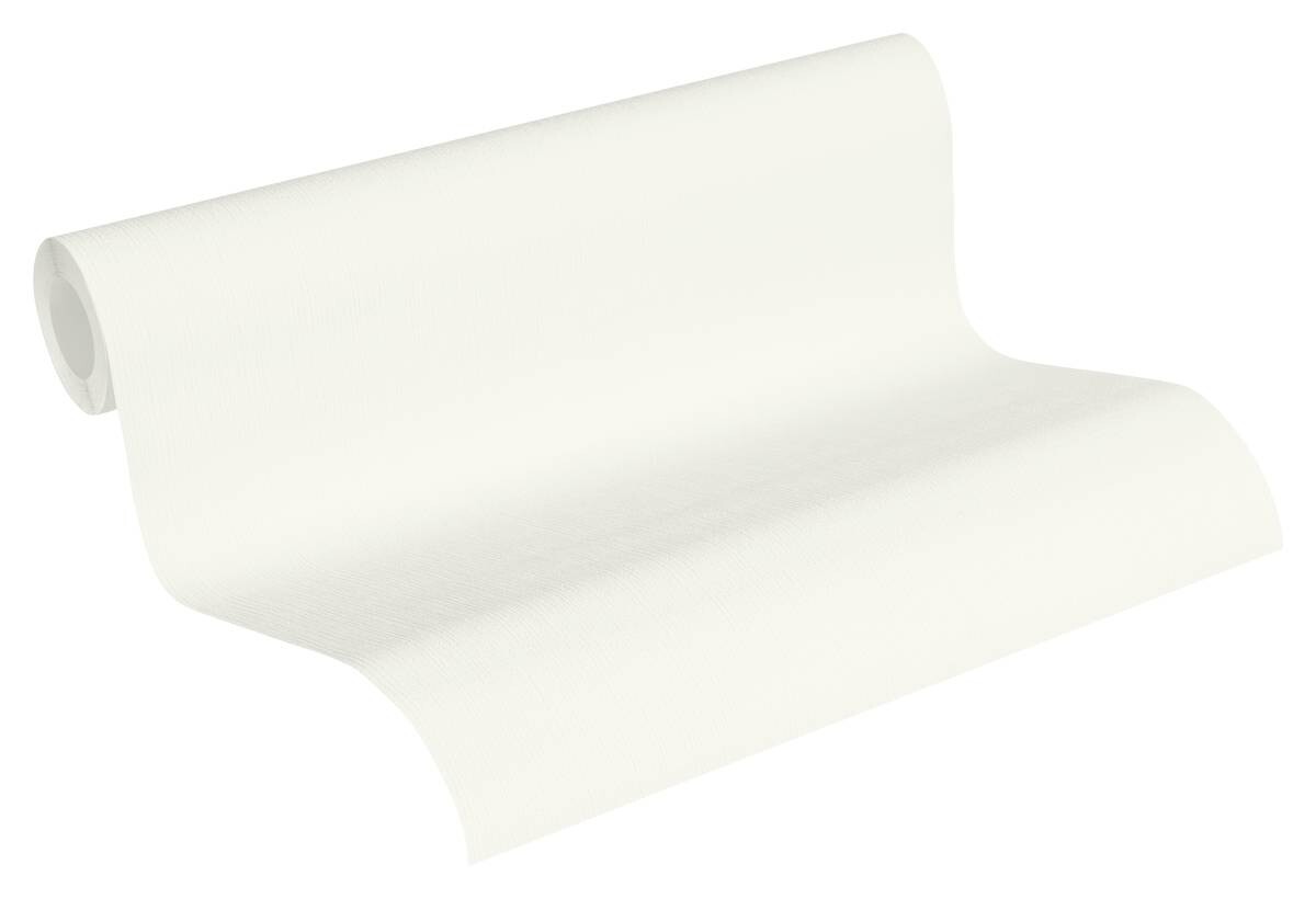 A.S.Creation Vliestapete Blooming Uni weiß B/L: ca. 53x1005 cm