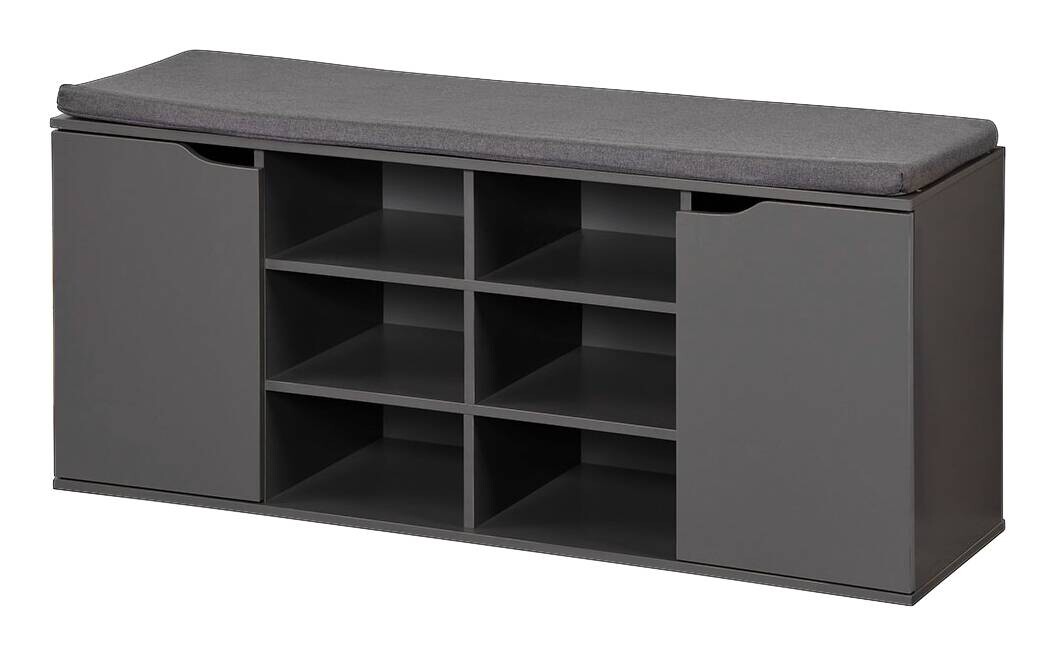 Kesper Schuhregal grau Spanplatte B/H/T: ca. 103x48x30,5 cm Kesper Schuhregal grau Spanplatte B/H/T: ca. 103x48x30,5 cm