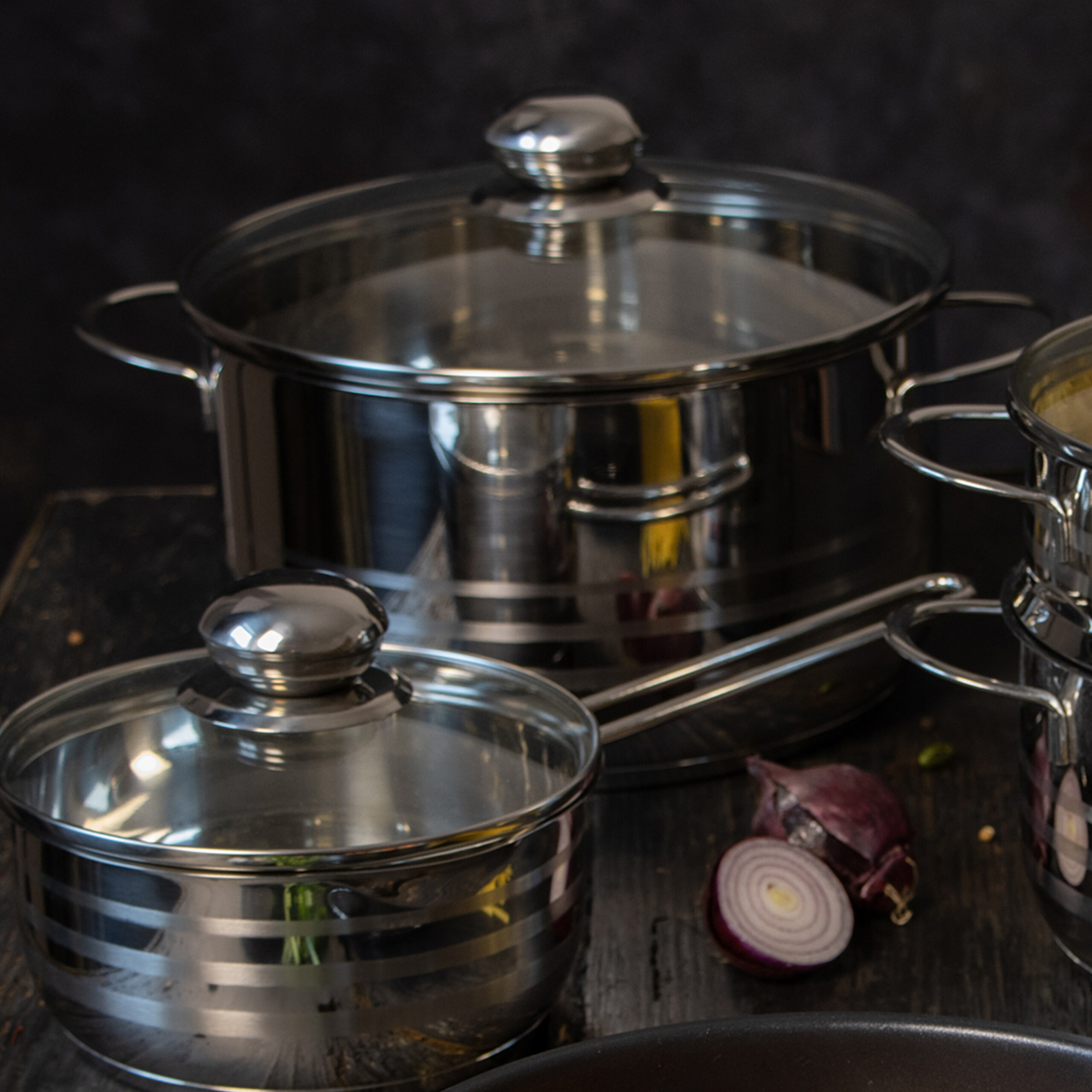 ELO Großraumtopf Basic silber Edelstahl B/H/L: ca. 0,255x0,24x0,325 cm