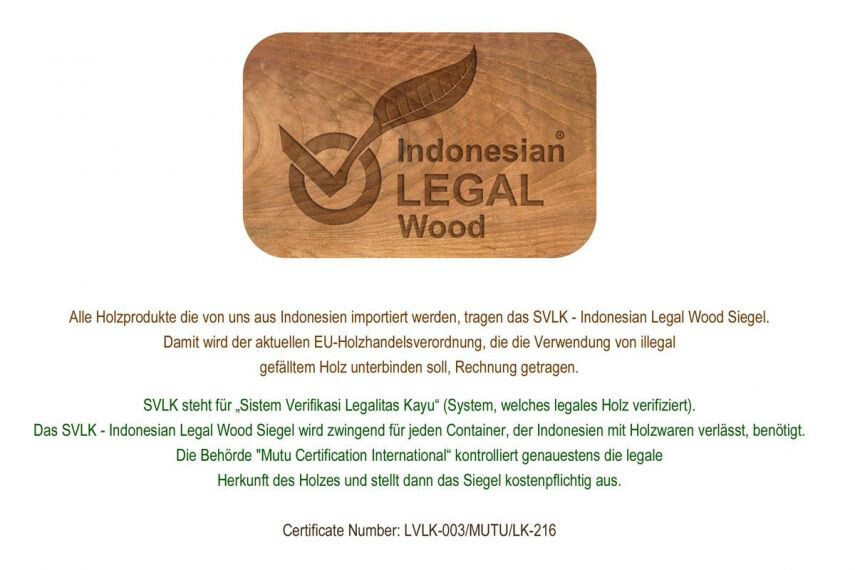 VCM Gartensitzgruppe braun Teakholz B/H/L: ca. 69x75x135 cm