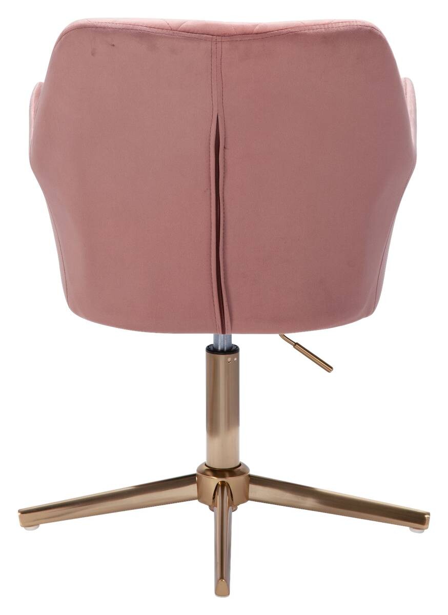Drehstuhl rosa gold Stoff Eisen